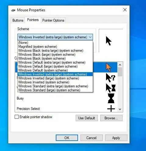 调整鼠标指针尺寸 Win10 Win11_光标跟随_找不到光标 Win10 Win11
