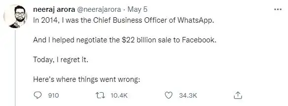 WhatsApp Facebook收购内幕_WhatsApp_WhatsApp前首席财务官后悔收购